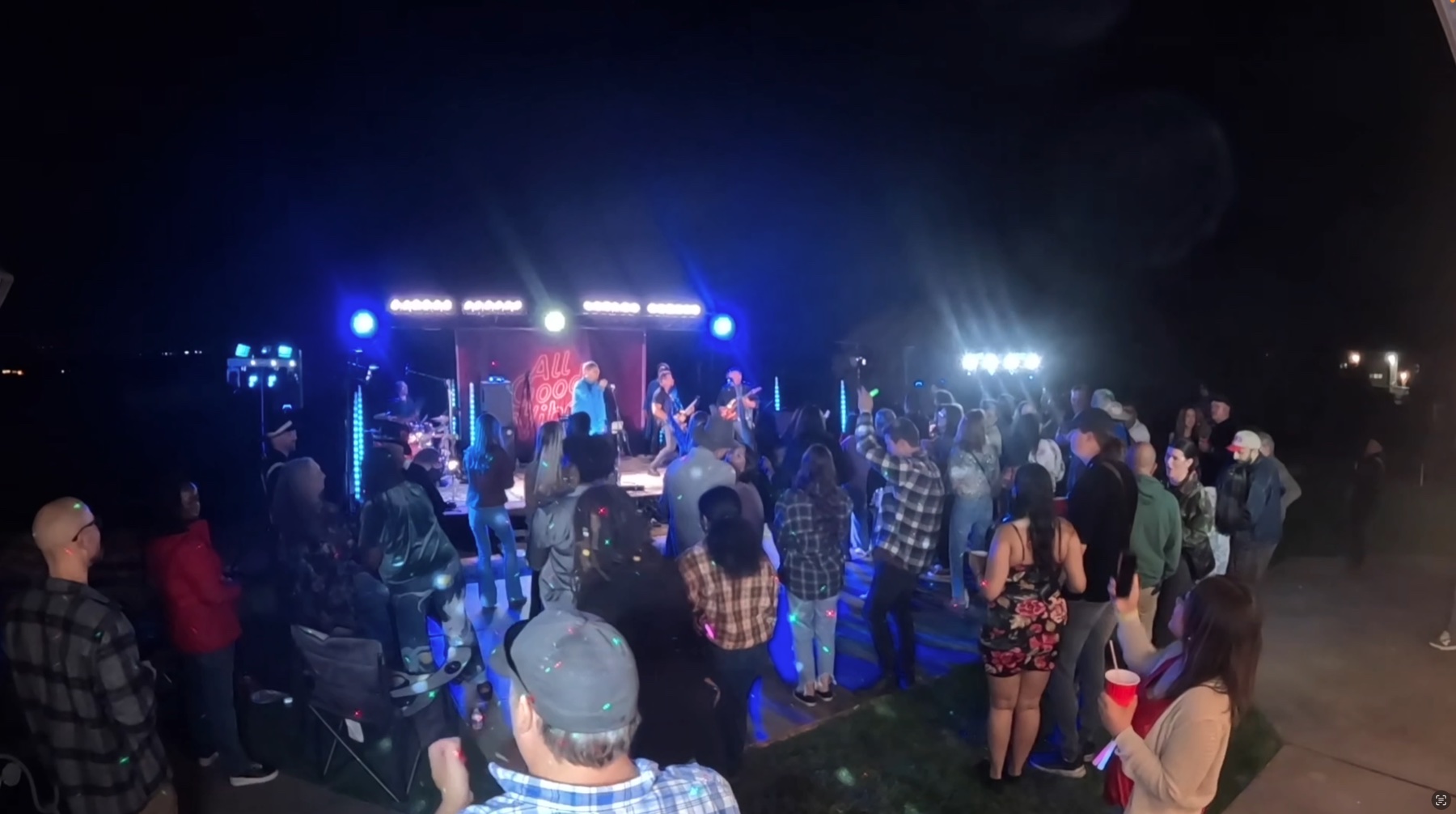 All Good Vibes performing live for a full crowd at Amber Ranch