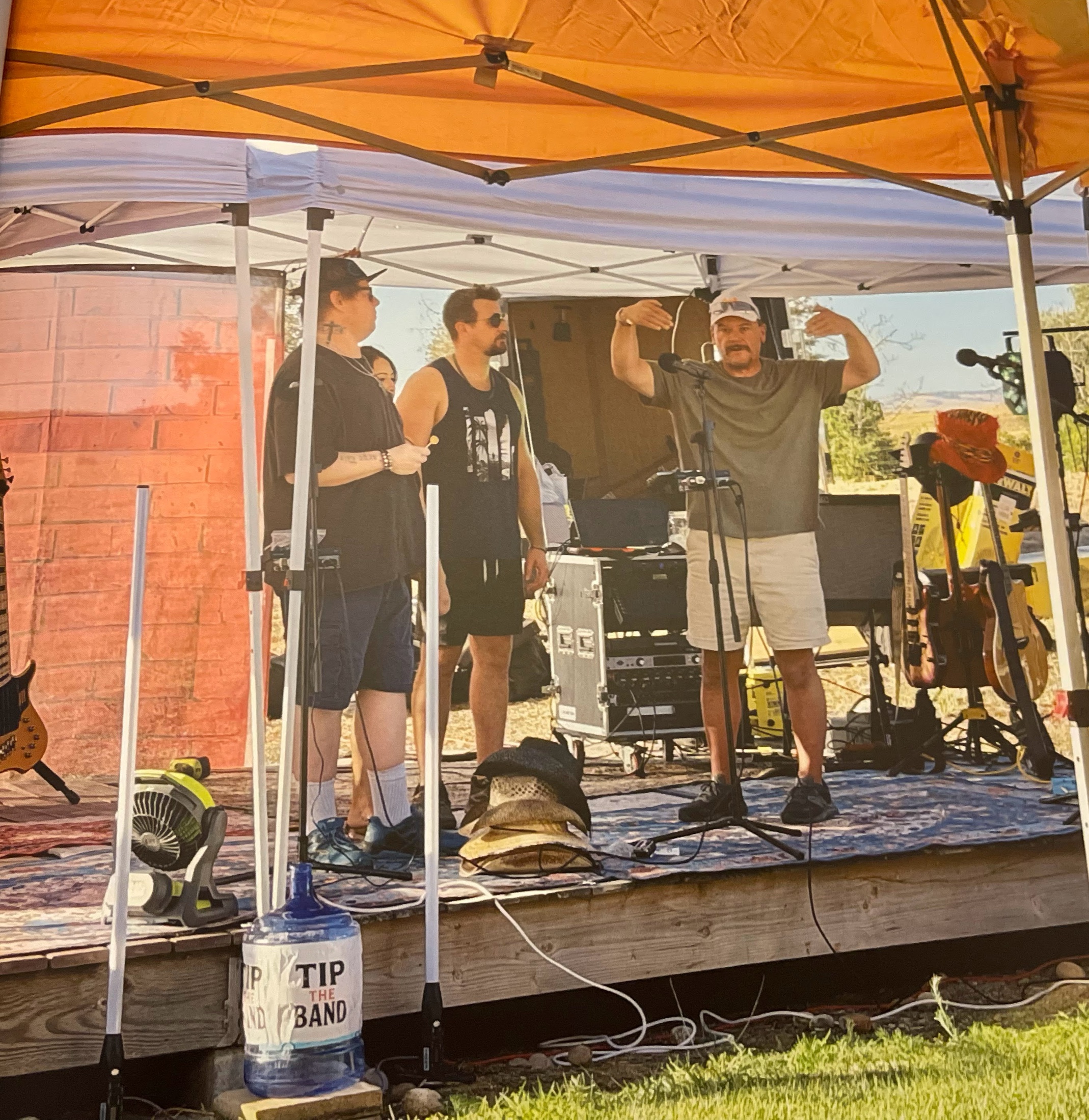 All Good Vibes performing on the outdoor stage during the day